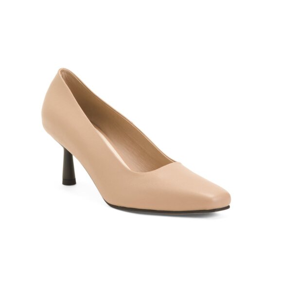 ALTA Almond Made In Colombia Leather Eleonor Heels - Picture 1 of 2